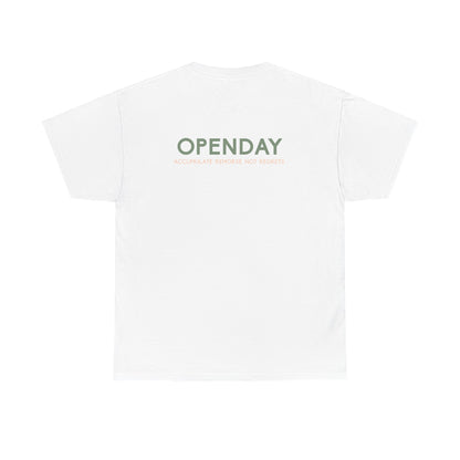 Openday - Accumulate Remorse Not Regrets - Heavy Cotton Tee